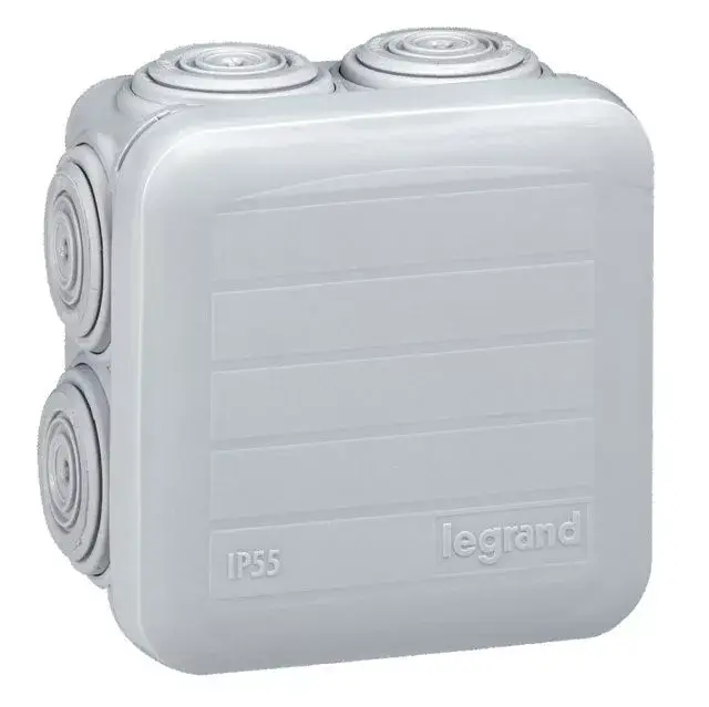 Legrand Plexo 55 92005 négyzet alakú szerelődoboz 65×65×40 mm, 7 bemenet, falon kívüli, Legrand 92005 Gyors kiszállítás