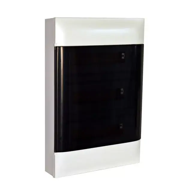 Legrand 135213 Practibox S műanyag kiselosztó 36 modul, 3 sor, Füstszínű ajtóval, IP40, falon kívüli, PE és N sínnel, méret : 536x328x108 mm Kedvezmény