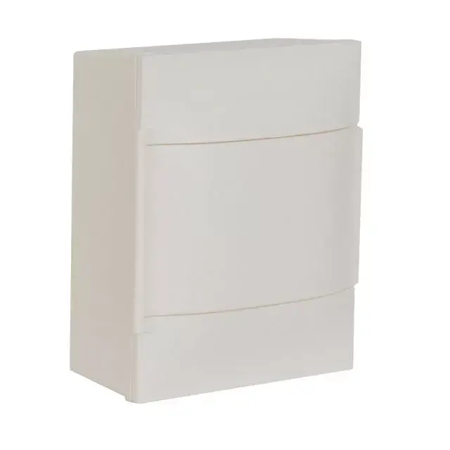 Biztonságos fizetés Legrand 134204 Practibox S műanyag kiselosztó 4 modul, 1 sor, Teli ajtóval, IP40, falon kívüli, PE és N sínnel, méret : 216x184x100 mm
