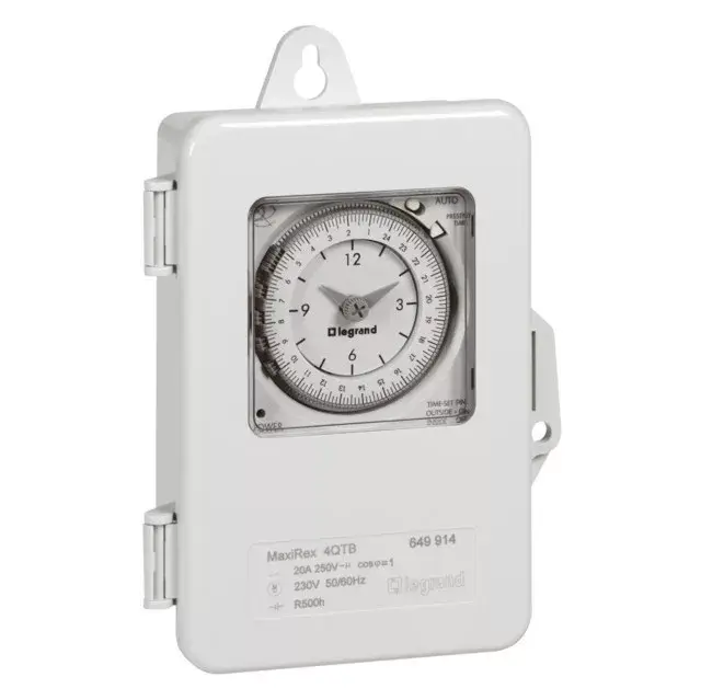 Azonnal elérhető Legrand 649914 Falon kívüli analóg napi programkapcsoló 250V 20A ( Legrand 649914 )