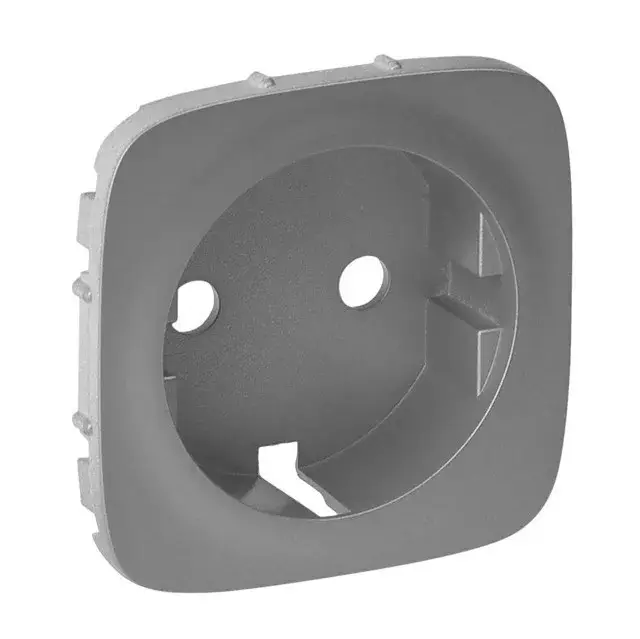 Prémium Legrand 755207 Valena Allure 2P+F csatlakozóaljzat burkolat, Alumínium ( Legrand 755207 )