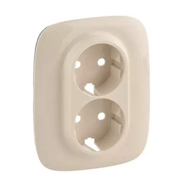 Végkiárusítás Legrand 754956 Valena Allure 2x2P+F aljzat monobloc burkolat + kerettel, Elefántcsont ( Legrand 754956 )