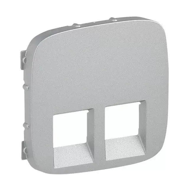 Legrand 755427 Valena Allure 2xRJ11/RJ45 aljzat burkolat, Alumínium ( Legrand 755427 ) Kiárusítás