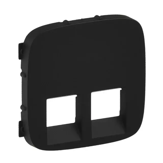 Legrand 755428 Valena Allure 2xRJ11/RJ45 aljzat burkolat, Fekete ( Legrand 755428 ) Újdonság