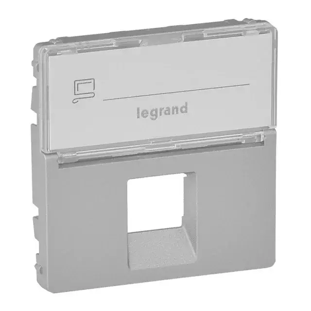 Azonnali szállítás Legrand 755472 Valena Life 1xRJ45 csatlakozóaljzat burkolat, címketartóval alumínium ( Legrand 755472 )