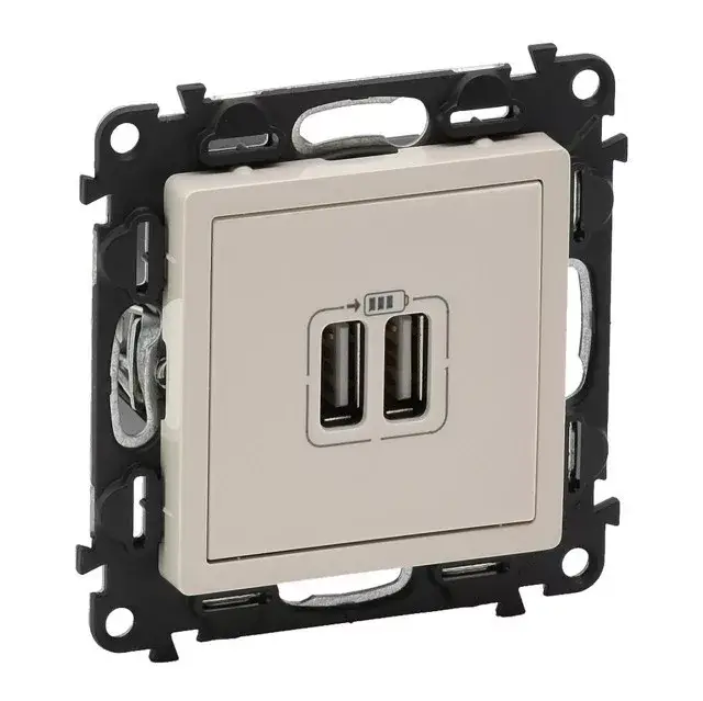 Legrand 753212 Valena Life kettős USB töltőaljzat beépített tápegységgel - 5V - 1500 mA elefántcsont ( Legrand 753212 ) Olcsóbb