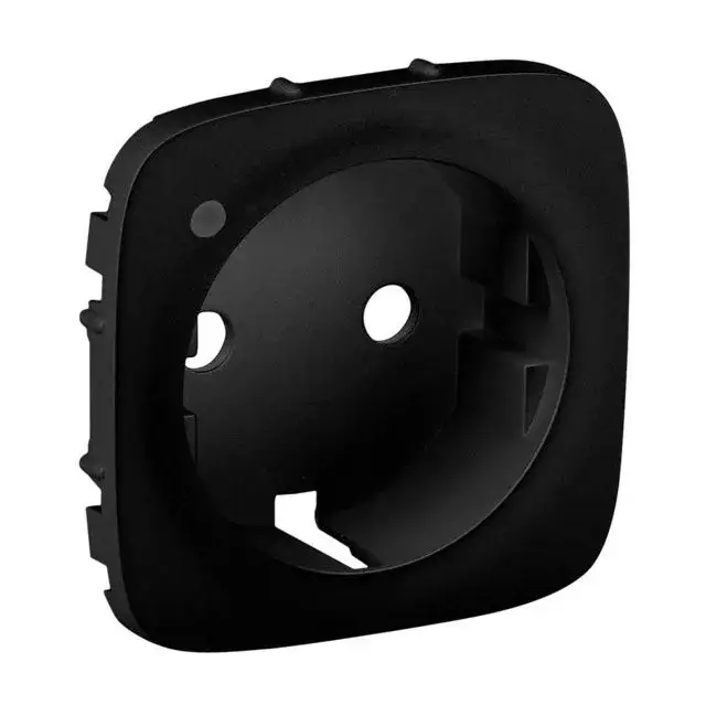 Legrand 754858 Valena Allure 2P+F csatlakozóaljzat ellenőrzőfényes burkolat, fekete ( Legrand 754858 ) Azonnali szállítás
