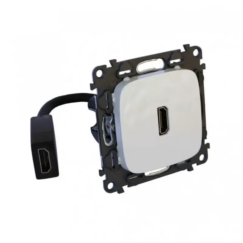 Népszerű Legrand 755166 Valena Allure Elővezetékelt HDMI 1.4 típusú csatlakozóaljzat, 15 cm kábellel szállítva, Elefántcsont ( Legrand 755166 )