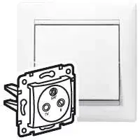Expressz szállítás Legrand 774437 Valena TV-RD-SAT antenna-csatlakozóaljzat átmenő 14 dB, fehér ( Legrand 774437 )