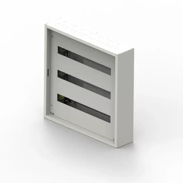 Vedd meg most Legrand 337203 XL3 S 160 fém elosztószekrény 72 modul, 3 sor, ajtó nélkül, falon kívüli, IP30 (IP40 ajtóval), méret 590x595x135mm