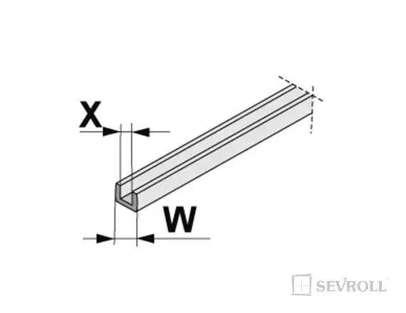 SEVROLL 20102tömítés üvegre 18/4mm szimmetrikus Végkiárusítás