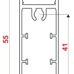 SEVROLL 05800 GM 18 alsó takaró profil 3m 18mm ezüst Legnépszerűbb