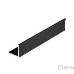 Kedvezmény SEVROLL szögletvas K2 2,35m fekete szálcsiszolt
