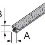 Kedvezmény SEVROLL támfalas kefe becsúsztatható 4,8x4mm szürke