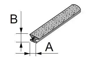 Gyors szállítás SEVROLL 20287-SV támfalas kefe becsúsztatható 4,8x4mm fehér