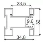 Alacsony ár IC-fogantyú profil Rome 10mm alu EU pezsgő 5,3m