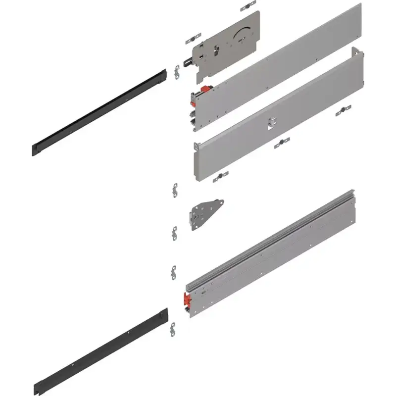 Végkiárusítás BLUM Revego Uno 801P700E.L2 vezetősín zsebhez, 700 mm, bal