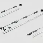 Árengedmény HETTICH 9132546 LeMans II tengely 600-750 mm acél fehér
