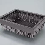 Bestseller StrongWire fonott kosár kerettel és csillapított kihúzással, 900mm, barna