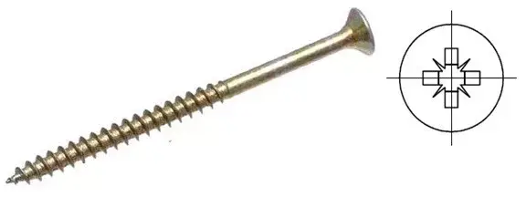 Akció StrongFix Csavar PZ 5x120/80süllyesztett fejű cink sárga PZ2, részmenet