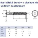Kedvezmény Összekötő bútorcsavar M6x100 antik bronz lapos fejű15mm