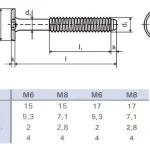 Expressz szállítás Bútorcsavar M6x30 cink fehér típus BB lapos fejű17mm