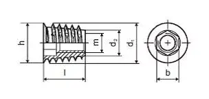 Népszerű Peremes anyacsavar M8x25mm cink