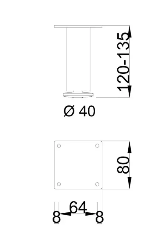 MILADESIGN bútorláb G5 ST405/12 ezüst Szuper ajánlat