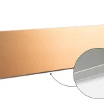 Azonnal elérhető SCILM szokli lábazati takaró előlap 120 mm (4m), csiszolt réz