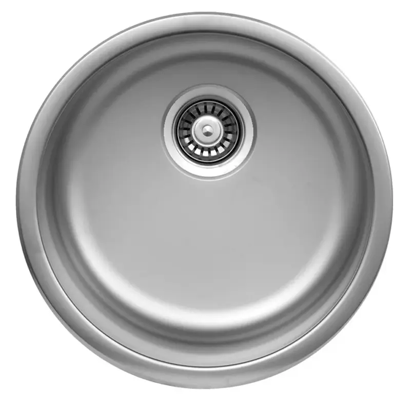 Azonnali szállítás StrongSinks S1 Öko Mosogató szatén rozsdam. acél kerek átm.446mm,felső szer.