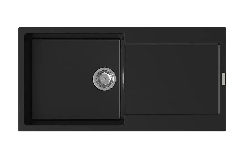 Gyors szállítás StrongSinks S3 Gránit mosogató ZALA 1000, 1000x500mm,csepegtetővel,fekete