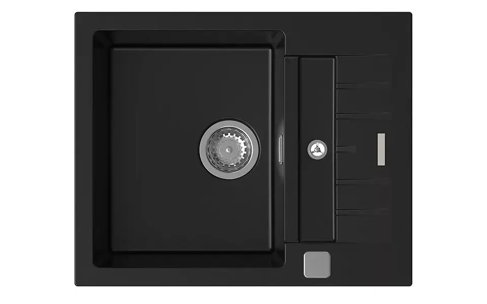 StrongSinks S3 Gránit mosogató Vardar 615, 615x500 mm, csepegt., fekete Nézd meg most