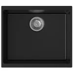 StrongSinks S3 Gránit mosogató Hron 530, 530x460mm, csepegtető nélkül,fekete Biztonságos fizetés