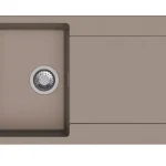 StrongSinks S3 Gránit mosogató ZALA 860,860 x 500mm,csepegtetővel, barna Gyors kiszállítás