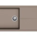 Szuper ajánlat StrongSinks S3 Gránit mosogató Labe 1000, 1000 x 500mm, csepegtetővel, barna