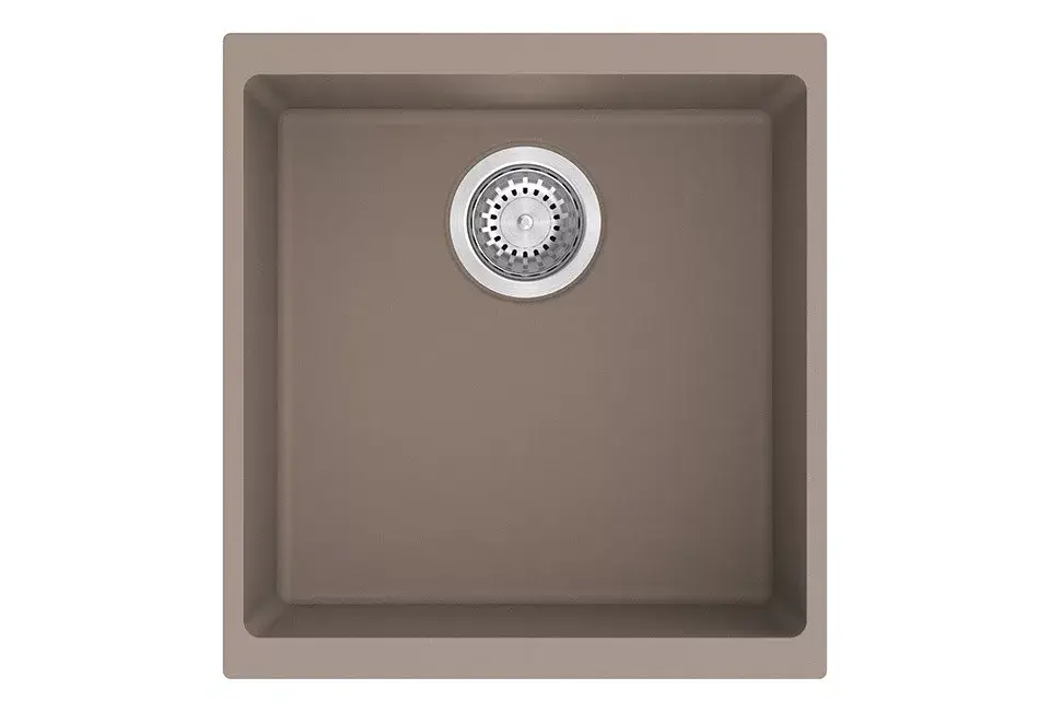 StrongSinks S3 Gránit mosogató Hron 430,430x460mm,csepegtető nélkül,barna Biztonságos fizetés