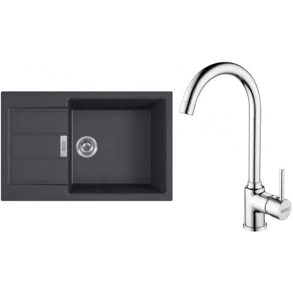 Szuper ajánlat FRANKE Set T106Č S2D 611-78 XL černá + FP 9000.031