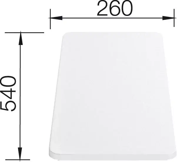 Utolsó esély BLANCO 210521 Tartozék műanyag vágódeszka 540x260x20