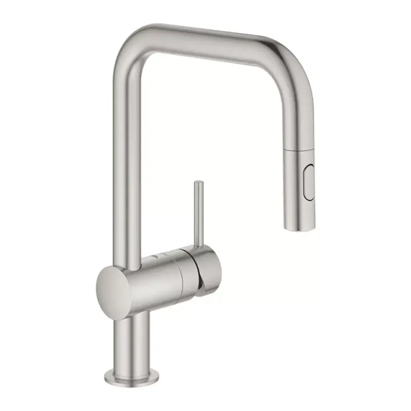 Gyors szállítás GROHE 30439DC0 Csaptelep VENTO U-csapcsőkettős zuhanyzó supersteel