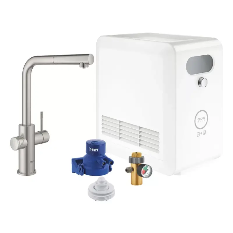 Azonnali szállítás GROHE baterie BLUE Professional sada s L-výpustí 31326DC2 supersteel