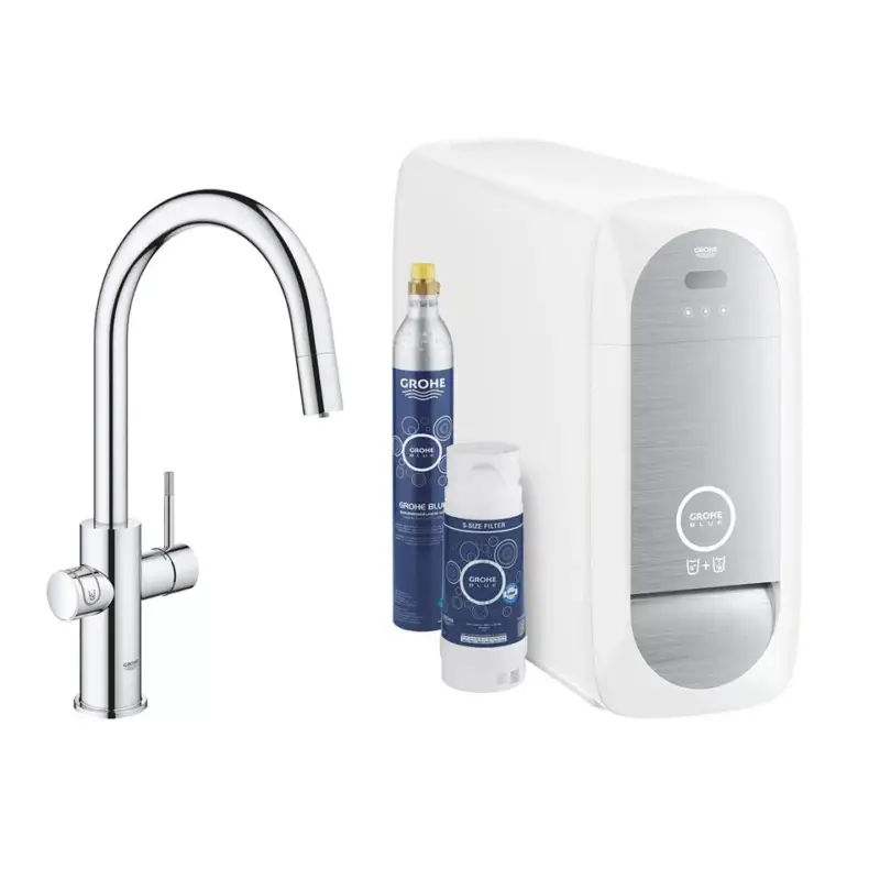 Legkelendőbb GROHE 31541000 Blue Home Kezdő készlet C-alakú csapcső króm