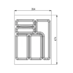StrongIn Evőeszköztartó 354x474 mm StrongBox szürke Exkluzív ajánlat