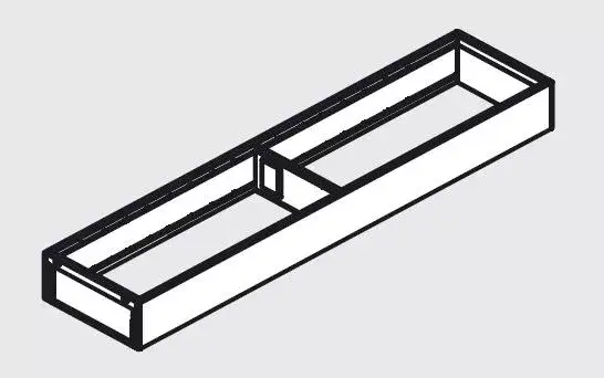 Bestseller BLUM ZC7S600RS2 Ambia-line kerethez LBX/MVX, NL=600/200 mm selymes fehér SW-M