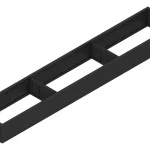 Újdonság BLUM ZC7S600RS1 Ambia-line kerethez LBX/MVX, NL=600/100 mm szén fekete CS-M