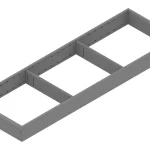 Korlátozott ajánlat BLUM ZC7S650RS2 Ambia-line kerethez LBX/MVX, NL=650/200 indium szürke IG-M