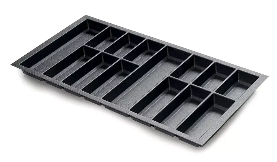 Evőeszköztartó Classico Kristall softTouch 100 (922 x 474 mm) fekete Gyors szállítás