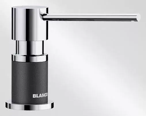 Különleges ajánlat BLANCO 526177 LATO mosószeradagoló LATO silgranite fekete/króm