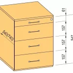 K-BBP Konténer 540mm típus 3/változat 5 (fiók műanyag,részl.kihuzású sín,beh.) Exkluzív ajánlat