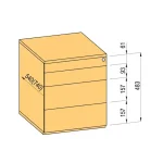 K-BBP konténer TipAer komp.540mm típ.1/vál. 11 (műa.fiók,részl.kih.,fo.né.) Expressz szállítás