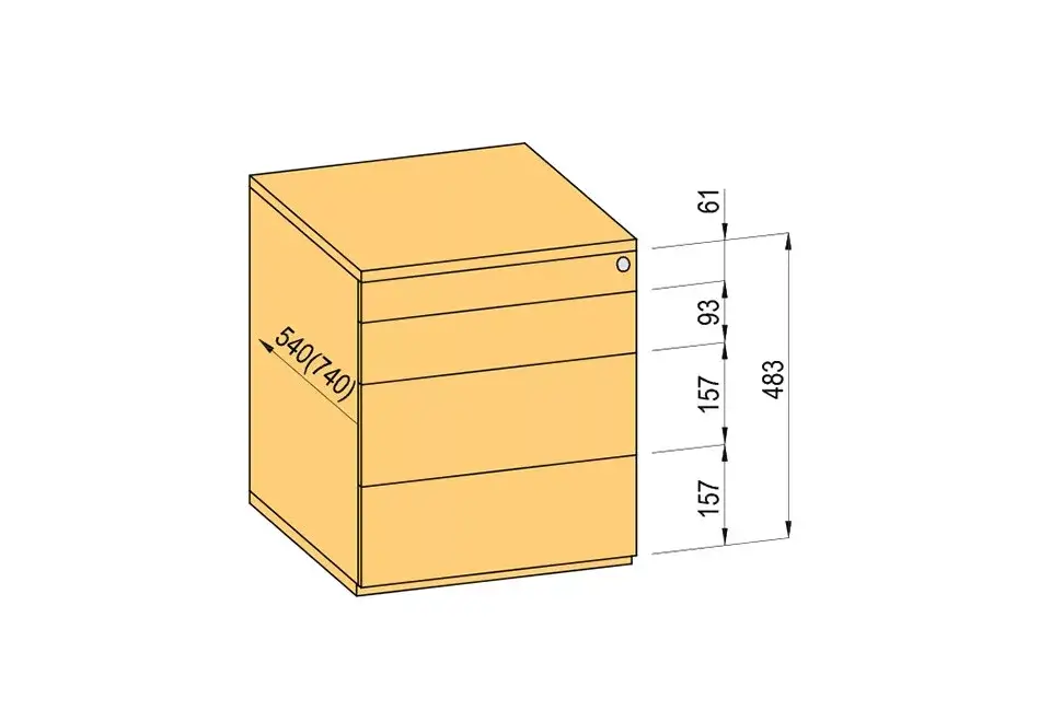K-BBP konténer TipAer komp.540mm típ.1/vál. 11 (műa.fiók,részl.kih.,fo.né.) Expressz szállítás